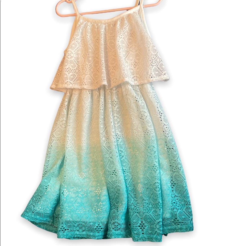 🌺2/$15-  White to turquoise Ombre dress